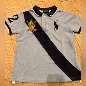 Polo by Ralph Lauren Boys' Light Blue & Navy Polo Shirt 4T